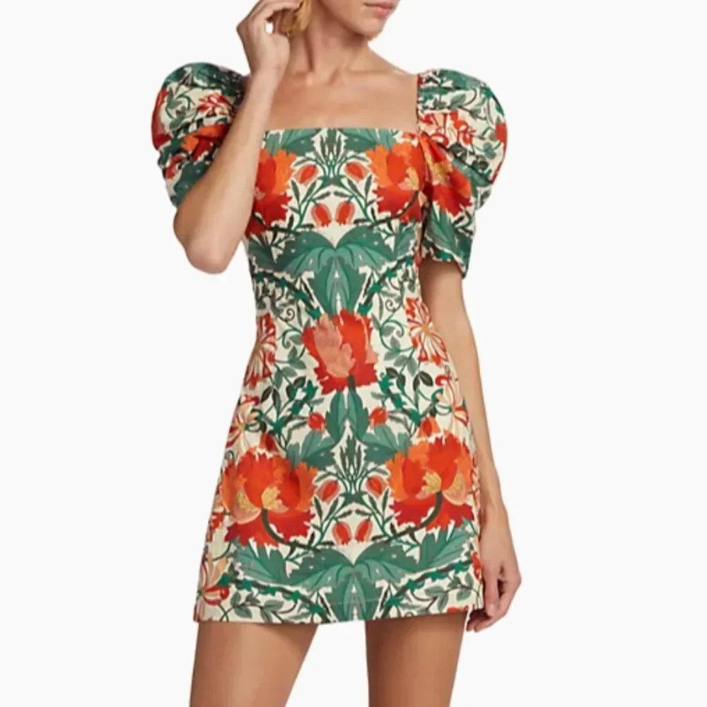 Cara Cara Kelly Dress XSmall  Egret Wild Blossoms - Picture 7 of 8